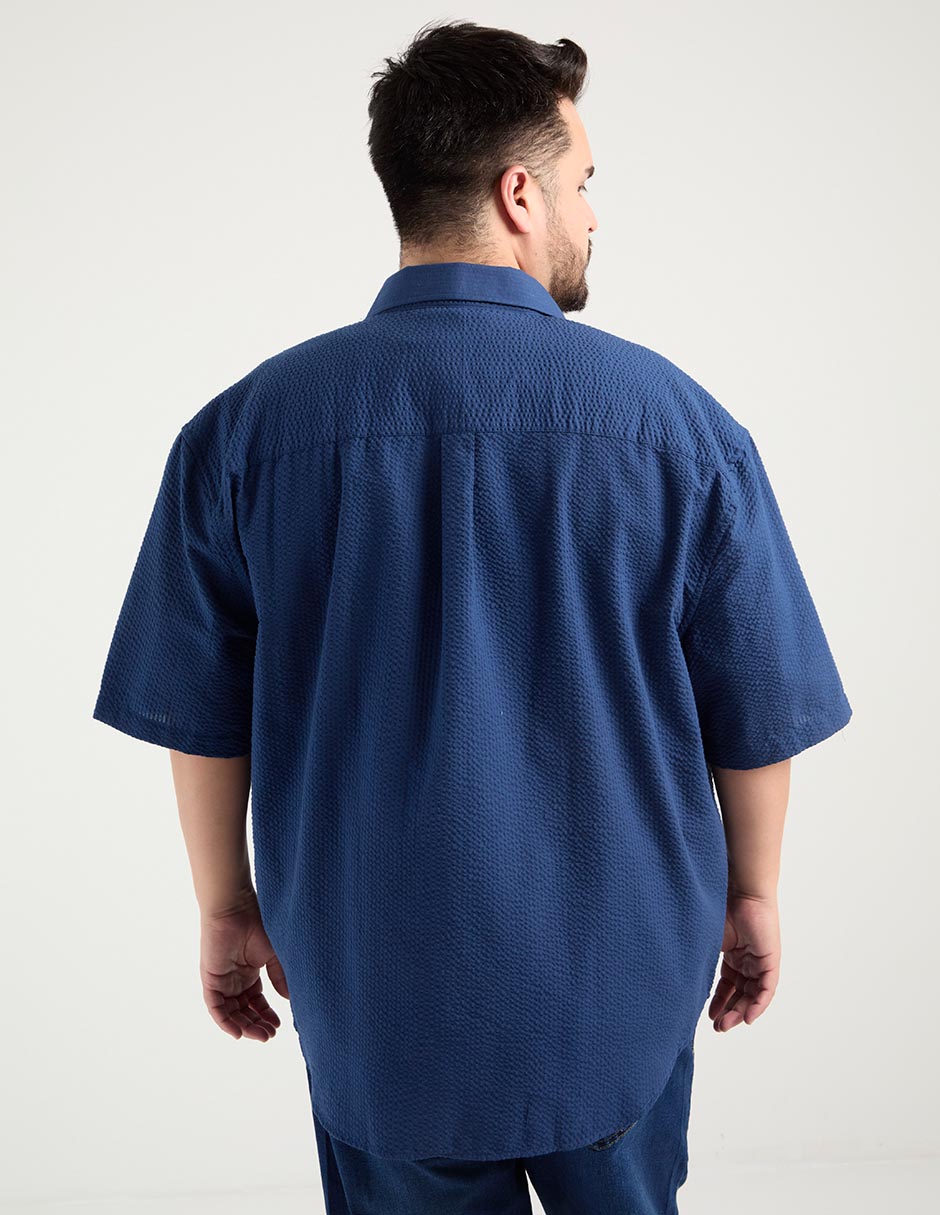 Sobrecamisa casual de algodón manga corta para hombre 2