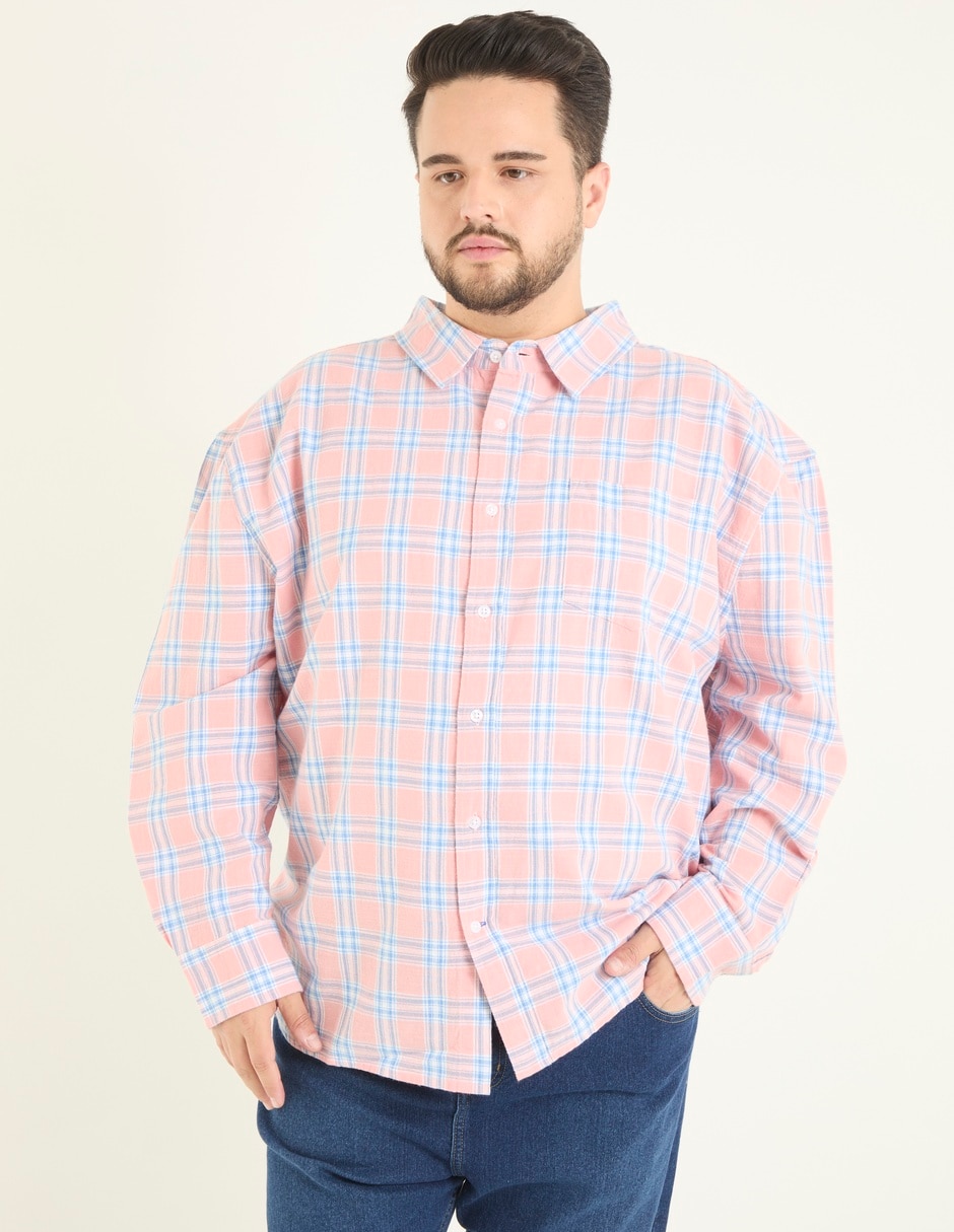 Camisa casual de algodón manga larga para hombre Camisa casual de algodón manga larga para hombre