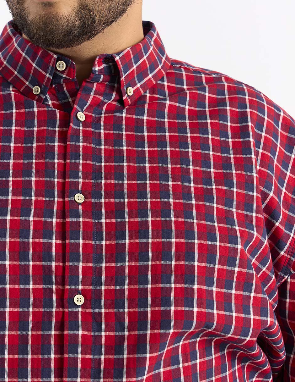 Camisa casual manga larga para hombre 4