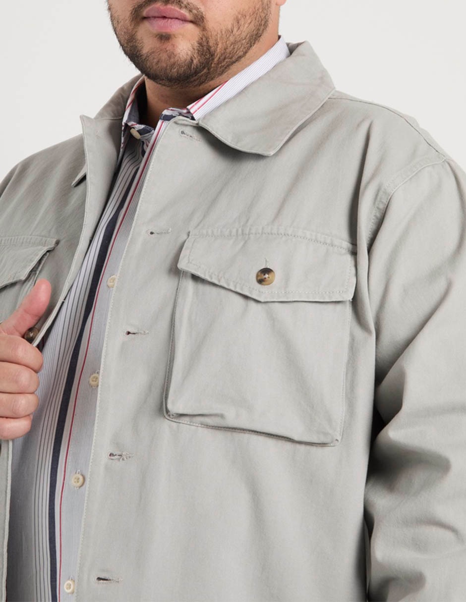 Sobrecamisa casual manga larga para hombre 4