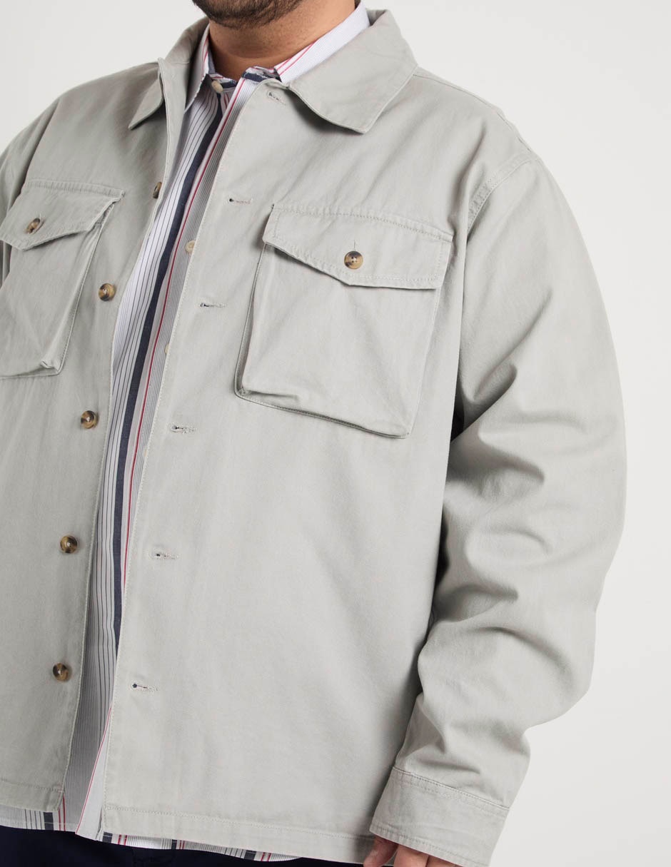 Sobrecamisa casual manga larga para hombre 5