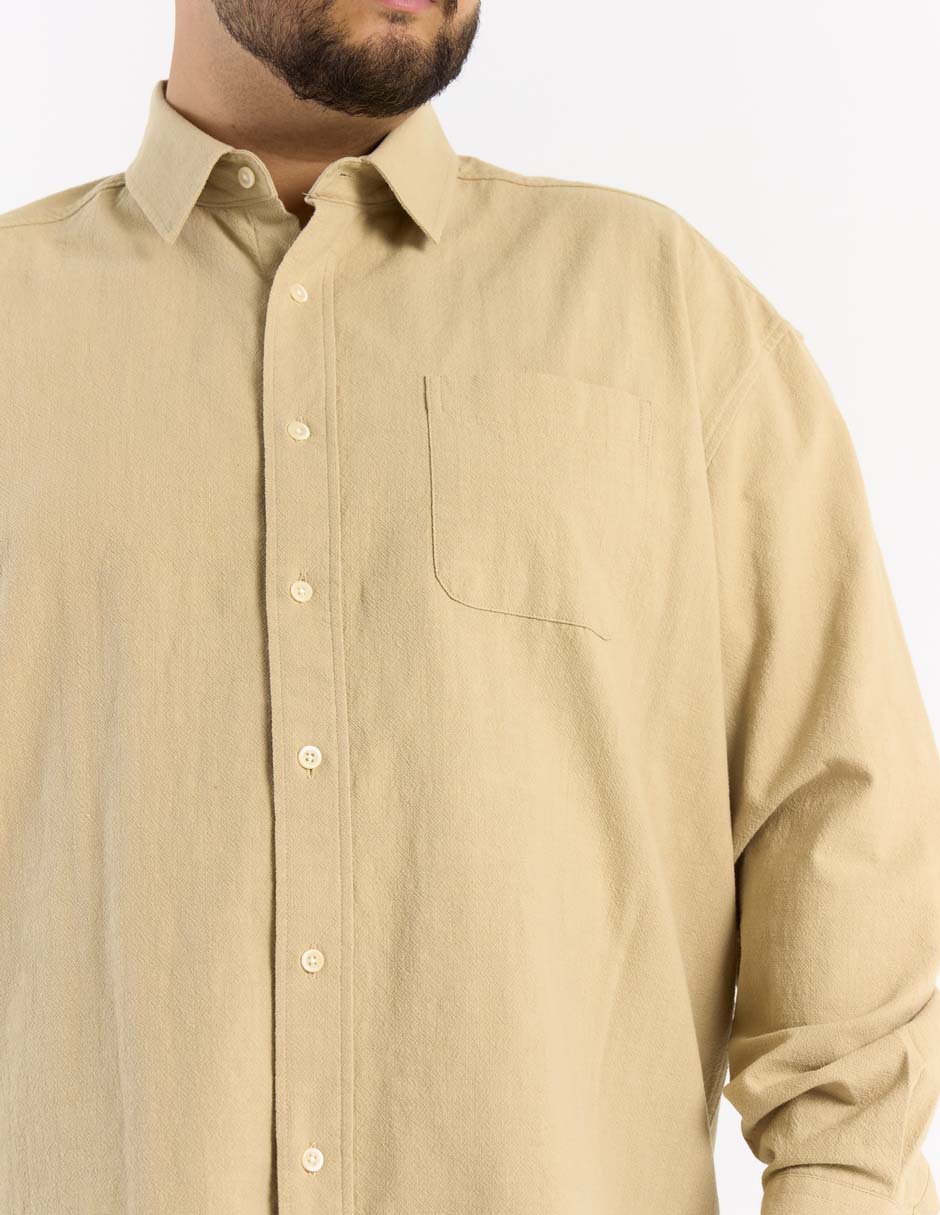 Camisa casual manga larga para hombre 4