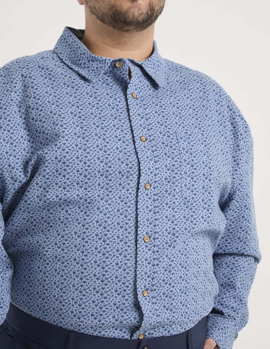Camisa casual manga larga para hombre 4