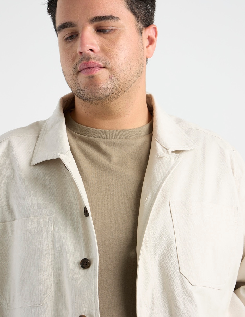 Sobrecamisa casual manga larga para hombre 4
