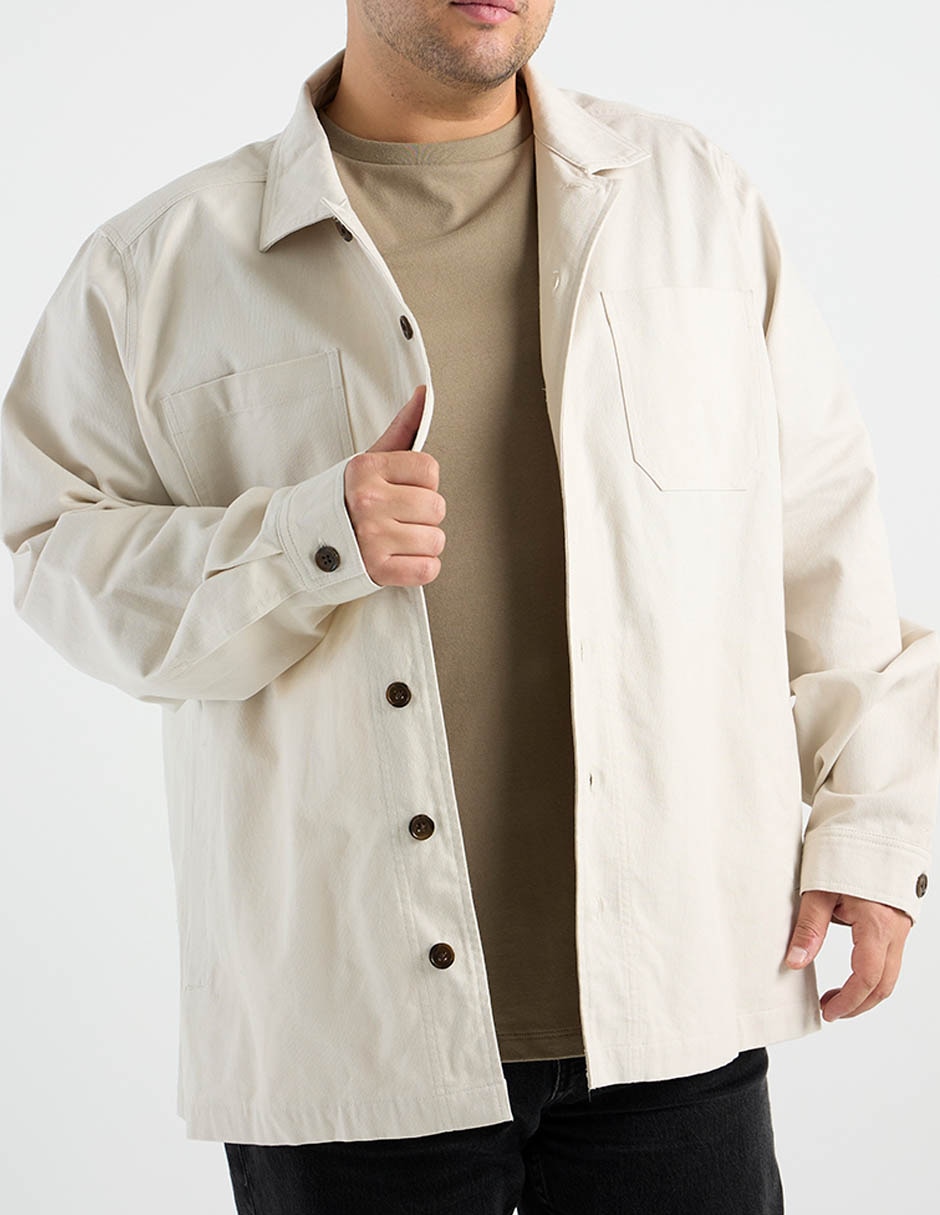 Sobrecamisa casual manga larga para hombre 5