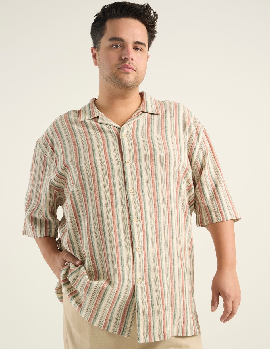 Camisa casual manga 3/4 para hombre Camisa casual manga 3/4 para hombre