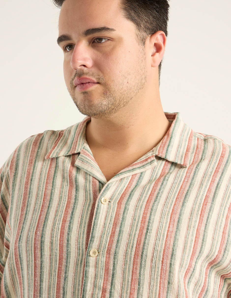 Camisa casual manga 3/4 para hombre 4
