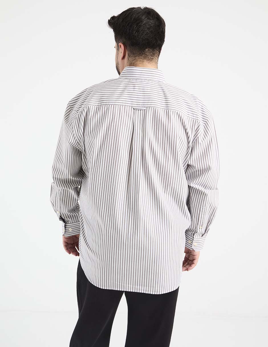 Camisa casual de algodón manga larga para hombre 2