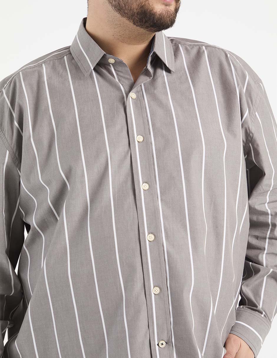 Camisa casual de algodón manga larga para hombre 4