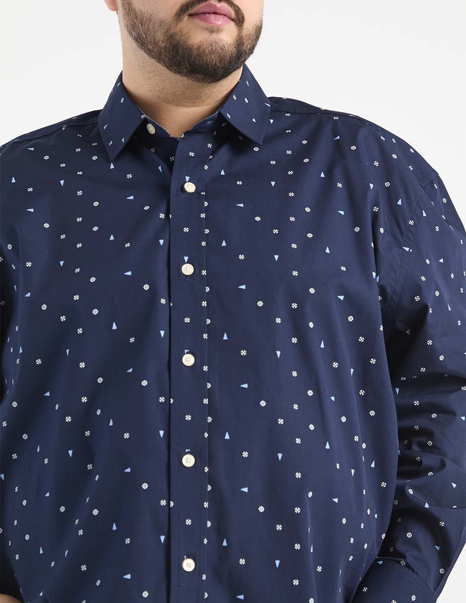 Camisa casual manga larga para hombre 4