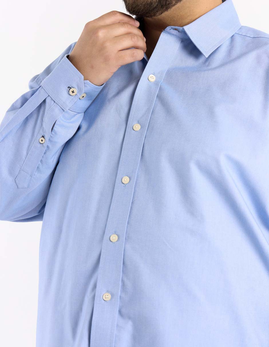 Camisa casual manga larga para hombre 4