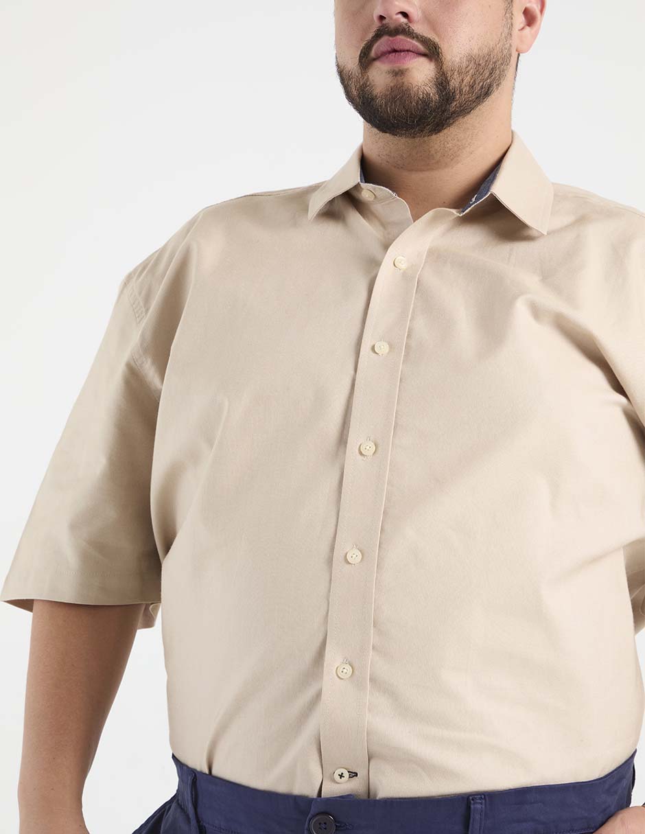 Camisa casual manga al codo para hombre 4