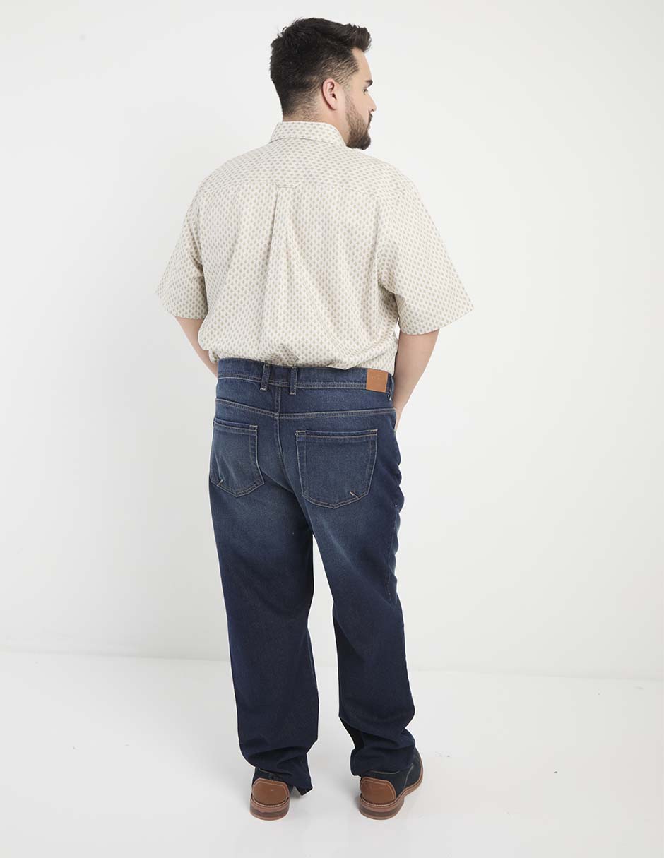 Jeans straight deslavado para hombre 2
