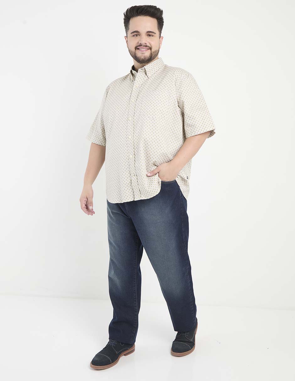Jeans straight deslavado para hombre 3