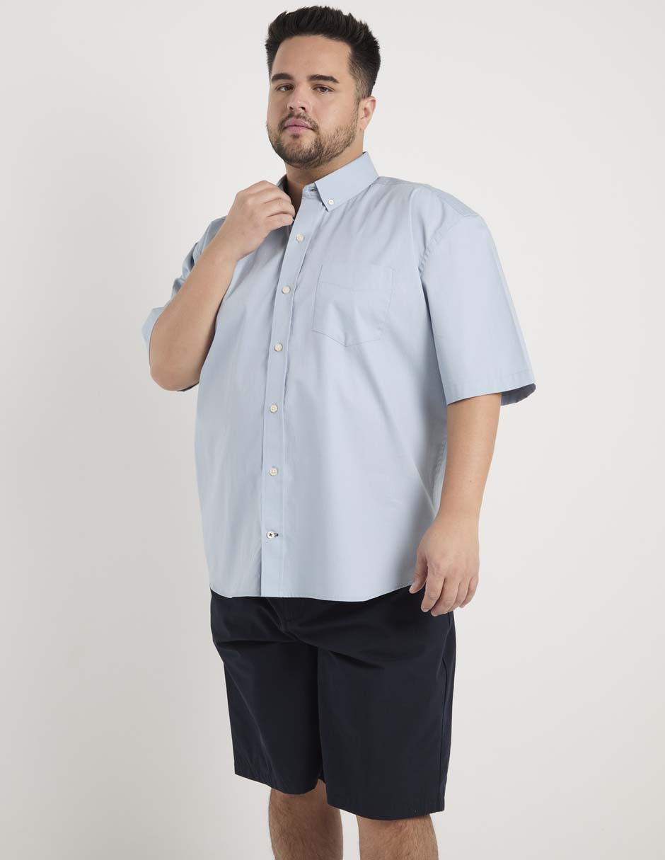 Camisa casual manga al codo para hombre