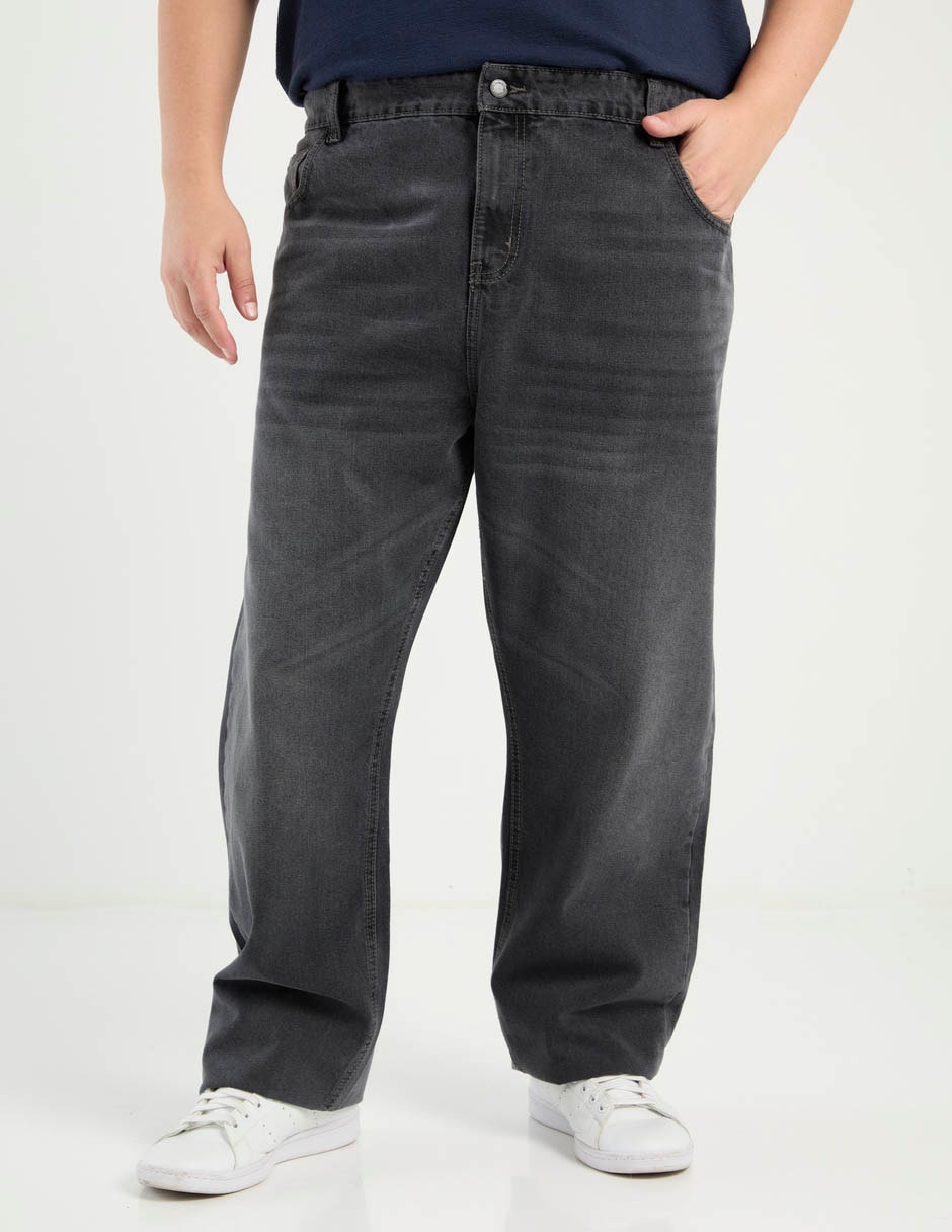 Jeans straight deslavado para hombre