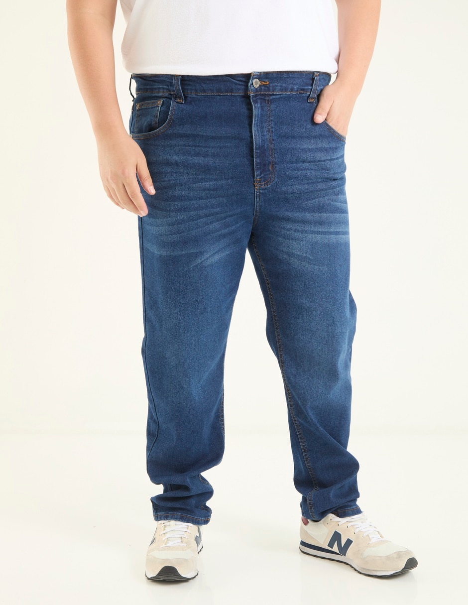 Jeans slim deslavado para hombre