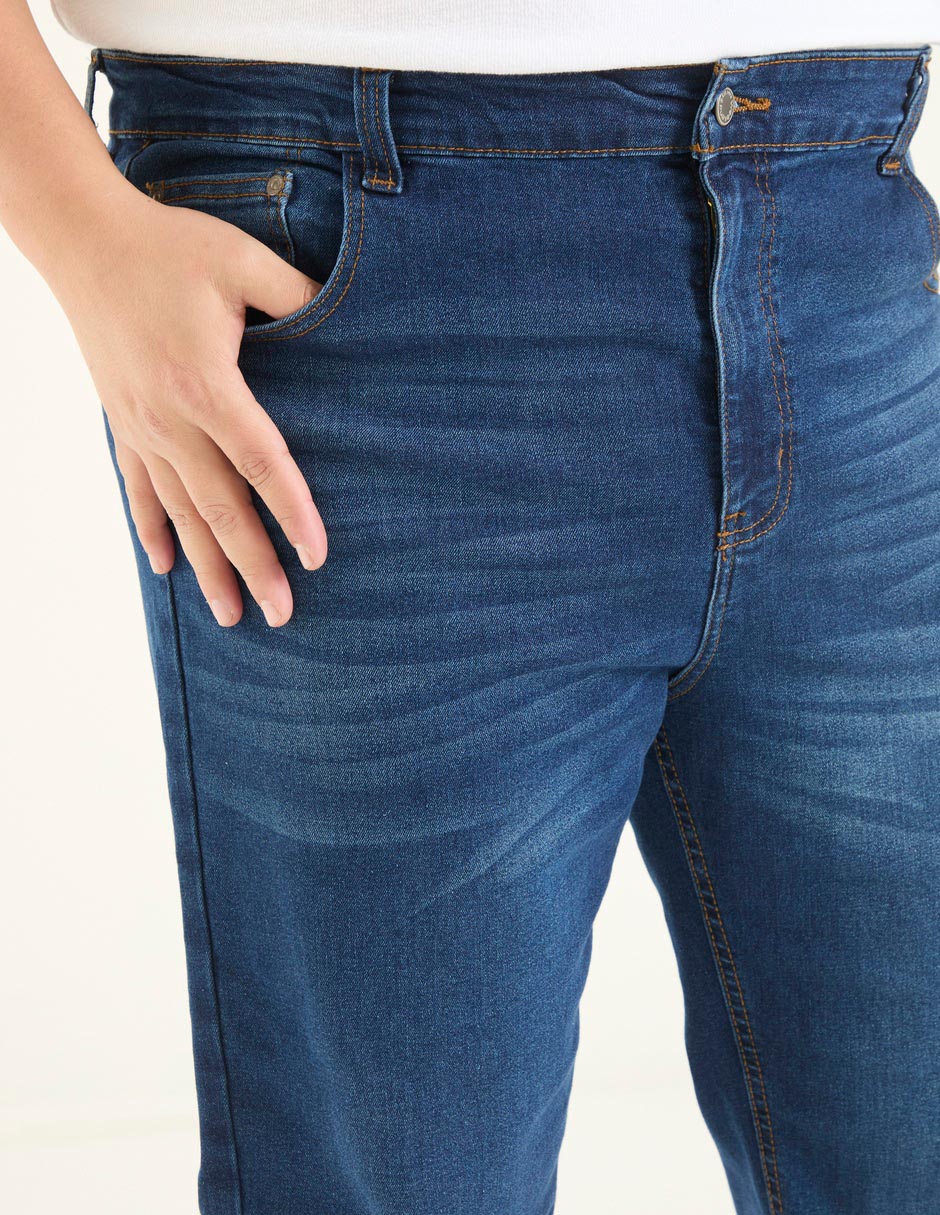 Jeans slim deslavado para hombre 4