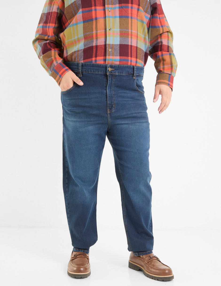 Jeans slim deslavado para hombre