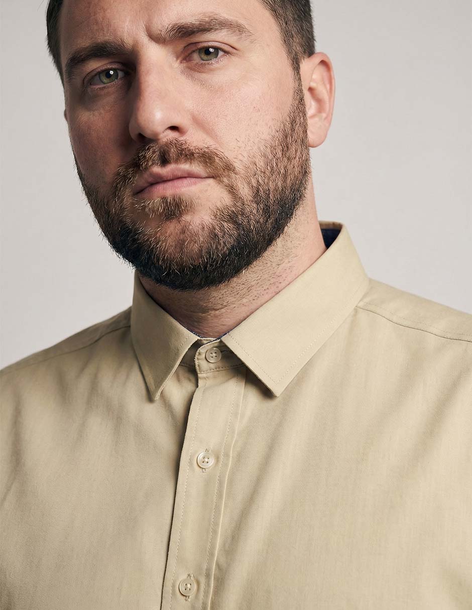Camisa casual de algodón manga corta para hombre 4