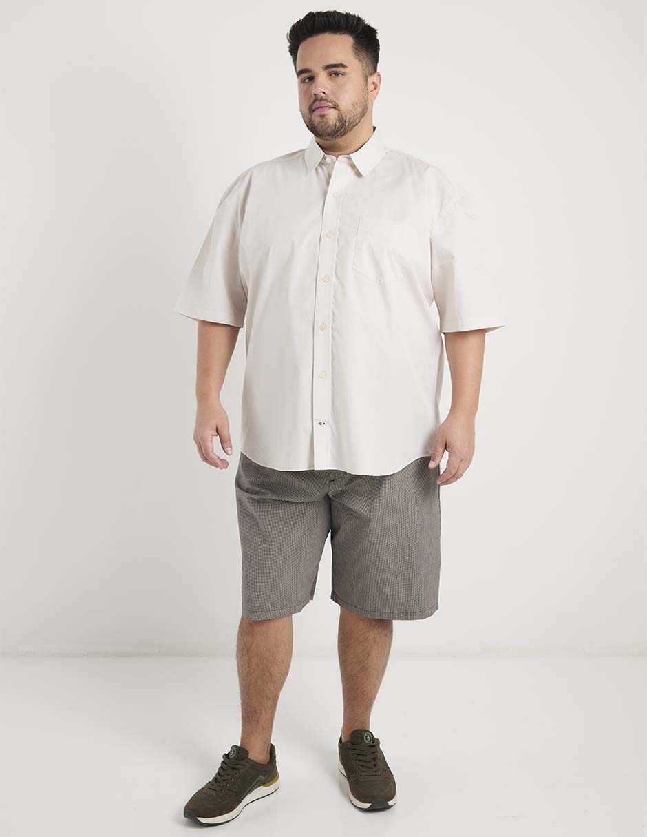 Camisa casual manga al codo para hombre 3