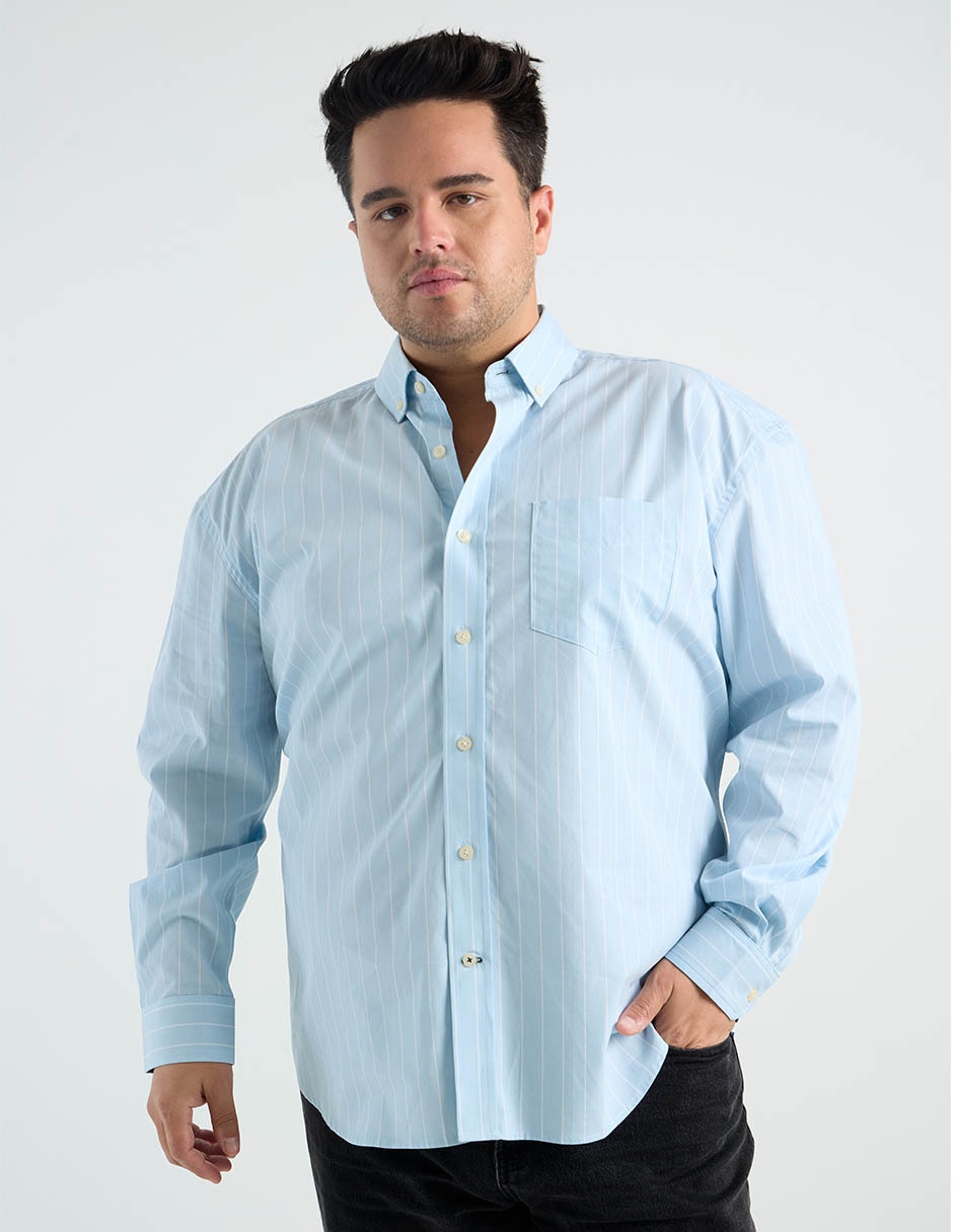 Camisa casual manga larga para hombre 5