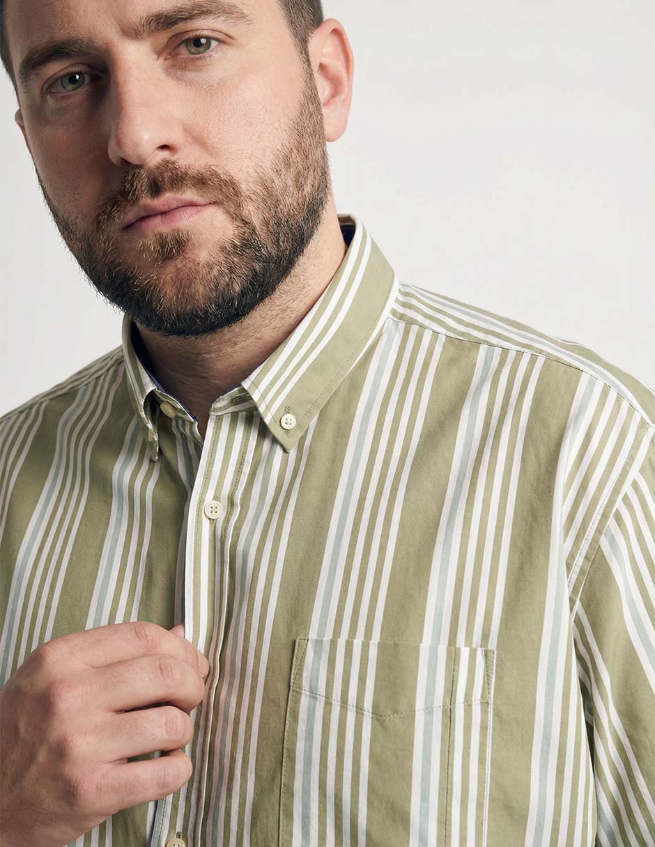 Camisa casual de algodón manga larga para hombre 4
