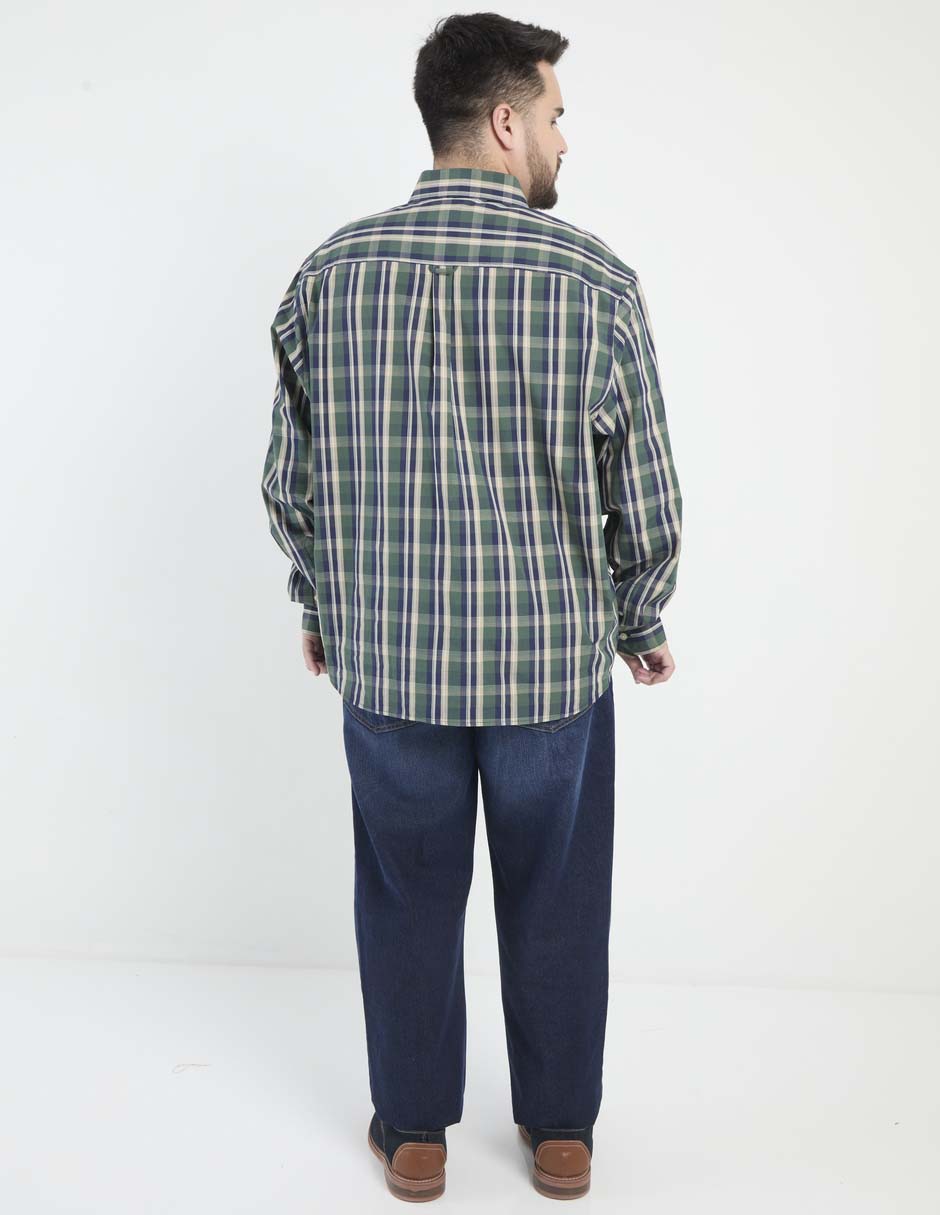 Jeans relaxed straight lavado obscuro para hombre 2