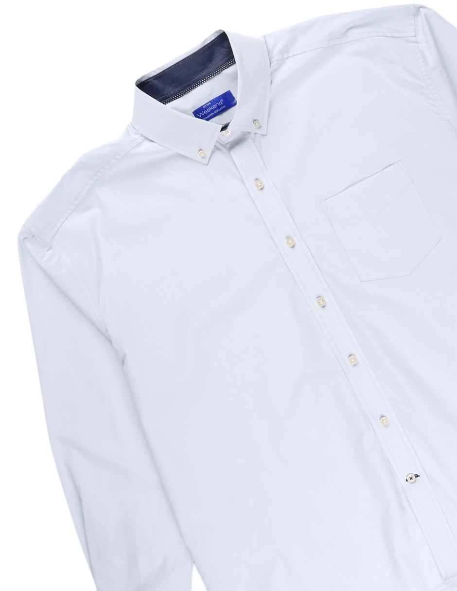 Camisa de vestir de algodón manga larga para hombre 5
