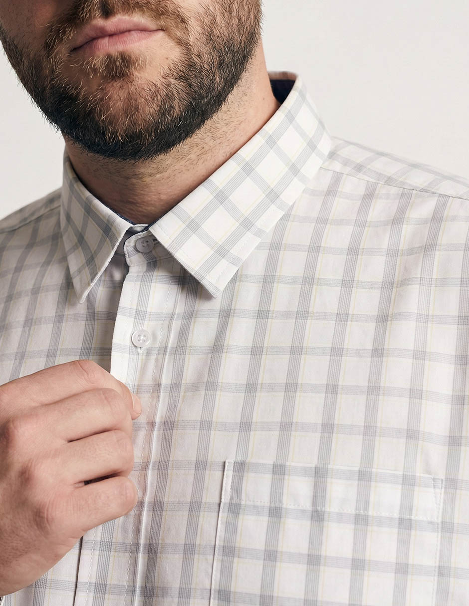 Camisa de vestir de algodón manga larga para hombre 4